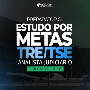 Logo Curso Preparatório TRE/TSE + Estudo por Metas Cargo Analista Judiciário - TURMA JULHO