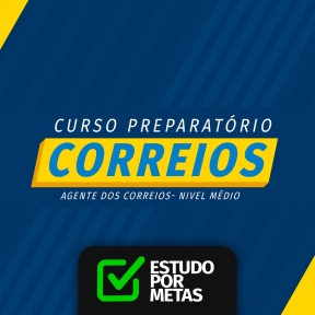 Logo Curso Preparatório Correios + Estudo por Metas