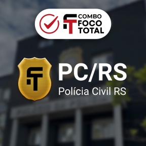 Logo Combo Foco Total - Polícia Civil - RS Escrivão e Inspetor