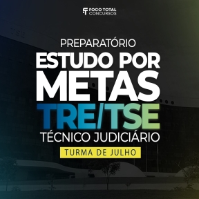 Logo Curso Preparatório TRE/TSE + Estudo por Metas Cargo Técnico Judiciário - TURMA JULHO